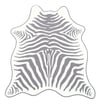 Grey Zebra Hide Beach Towel - Crossbody Strap