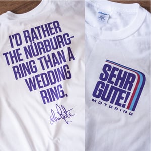 Image of Nurburgring v Wedding Ring Tee - WHITE