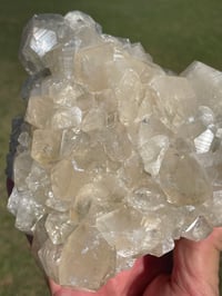 Image 20 of Gemmy Calcite On Druzy Quartz Matrix #1947