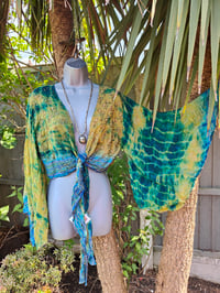 Image 1 of Wanderlust Stevie top Turquoise and yellow gold throughout