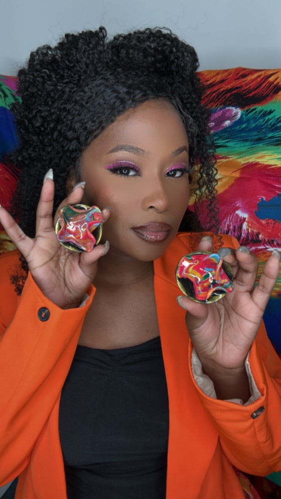 Image of overflow of glory ( custom clay earrings) 