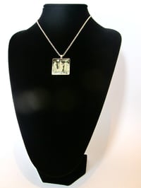 Image 4 of Winter Sparkles Stag Square Silver Pendant  * ON SALE - Was £25 now £12 *
