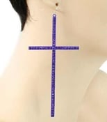 Image of Crystal Cross Earrings