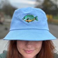 Image 1 of Limited Bluegill Embroidered Blue Bucket Hat 