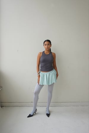 Image of AQUAMARINE / frilled mini skirt