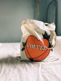 Image 2 of Coffee Heart Tote Bag