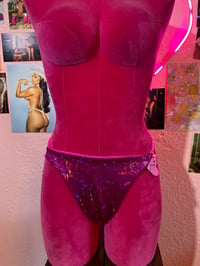 Image 2 of Pink Strappy Thong REVERSIBLE