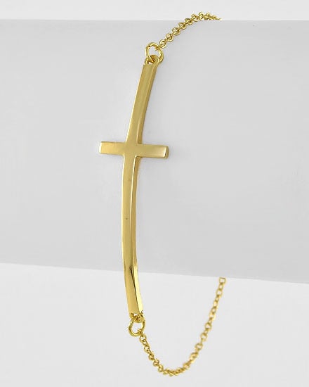 Image of Gold Cross Bracelet