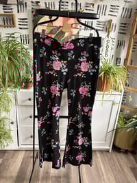 Image 1 of Flower wide leg tights with pockets 