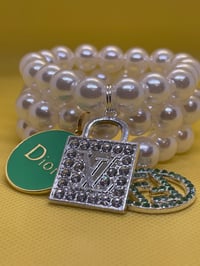 Image 7 of Stackable Pearl Bracelets with Designer-Inspired Charms