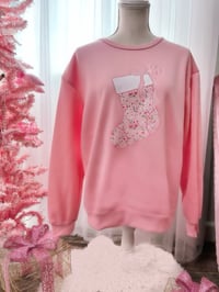 Image 1 of Shabby Chic Christmas Stocking Sweater 