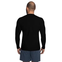 Image 5 of BOSSFTTED Black and Blue Men's Compression Shirt