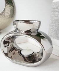 Elegance Ceramic Wax Melter - 11.5cm Chrome