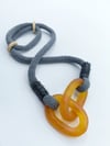 ‘Sunset’ Glass Double Chain & Rope Mooring Necklace