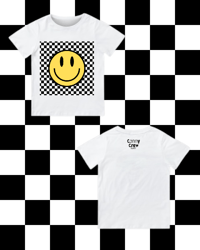 Image 3 of T-SHIRT: Checkerboard Smiley
