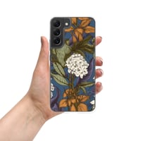 Image 15 of Art Nouveau Inspired Blue, Orange and White Boho Hippie Floral Sketch Clear Case for Samsung®