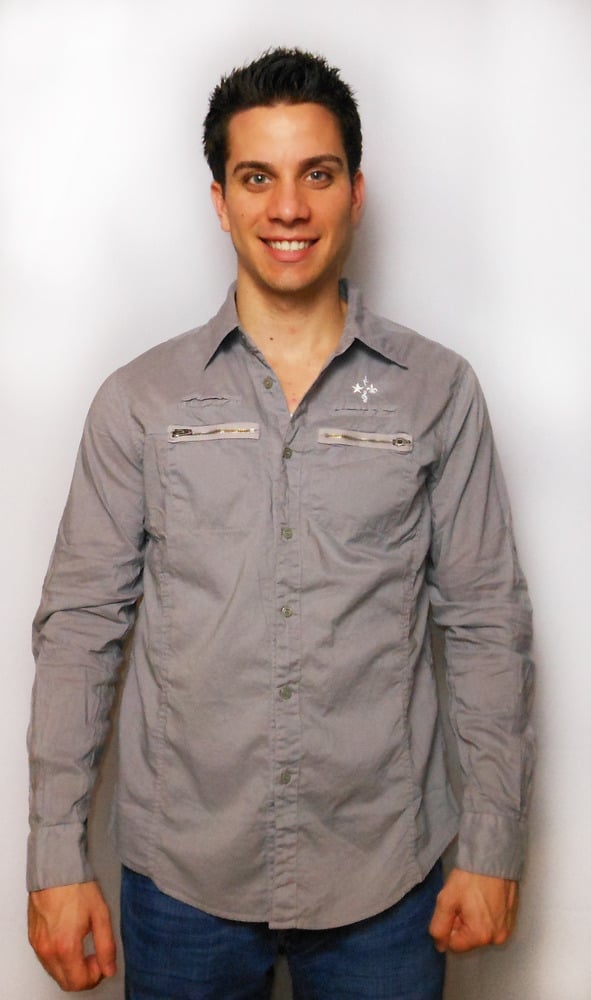 Image of Grey Button Down