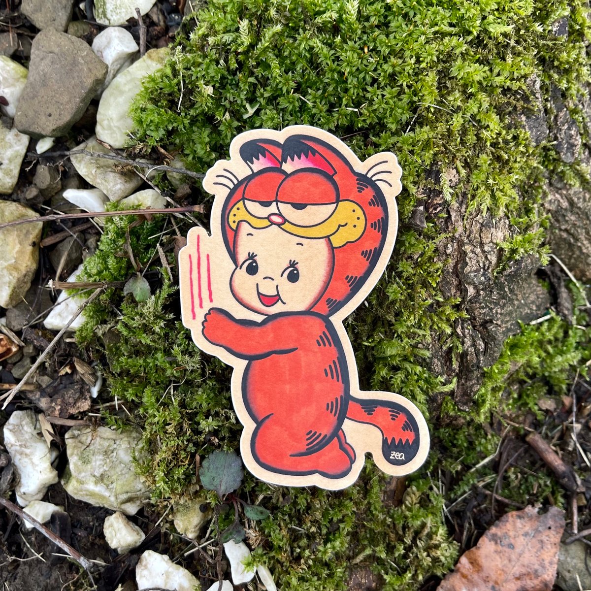 “Cat Scratch Fever” Sticker | Art by Zea Jadyn