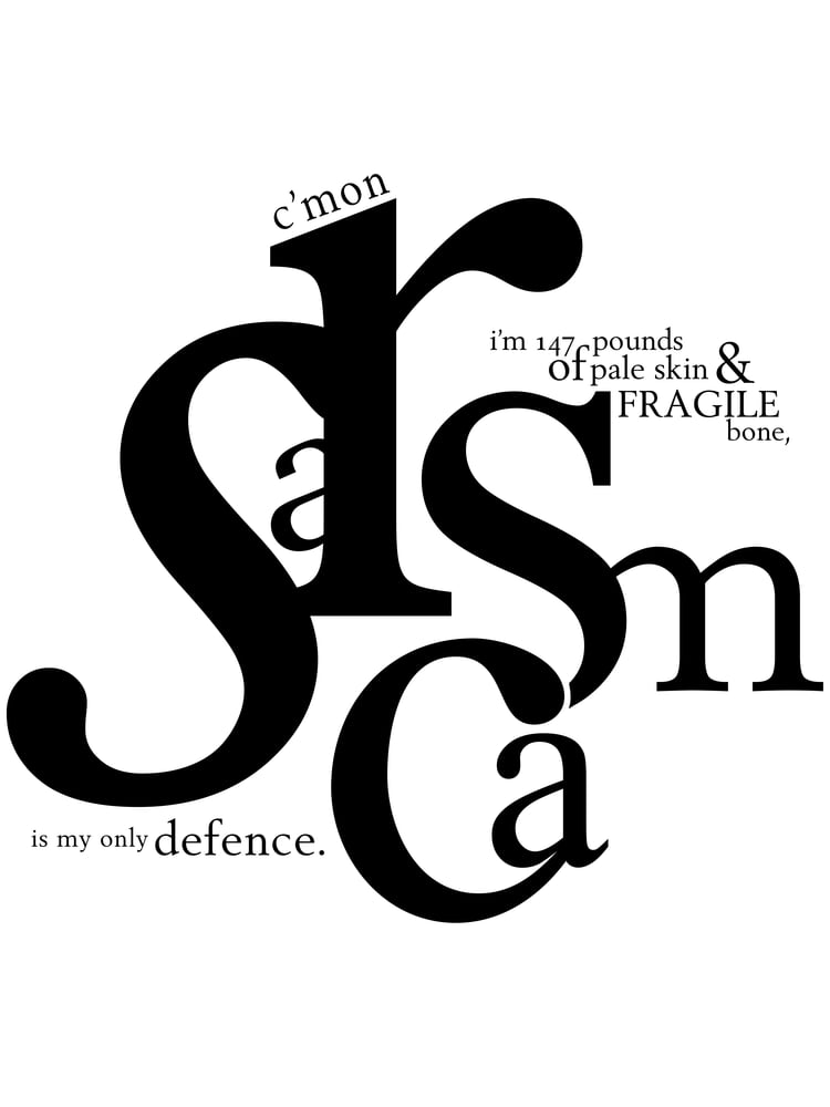 Image of Stiles Stilinski "Sarcasm" Typography Print