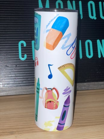 Dodgers Tumbler Made With Vinyl and Custom Glitter 