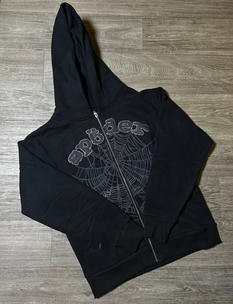 Image of Spider Web Zip Up Jacket