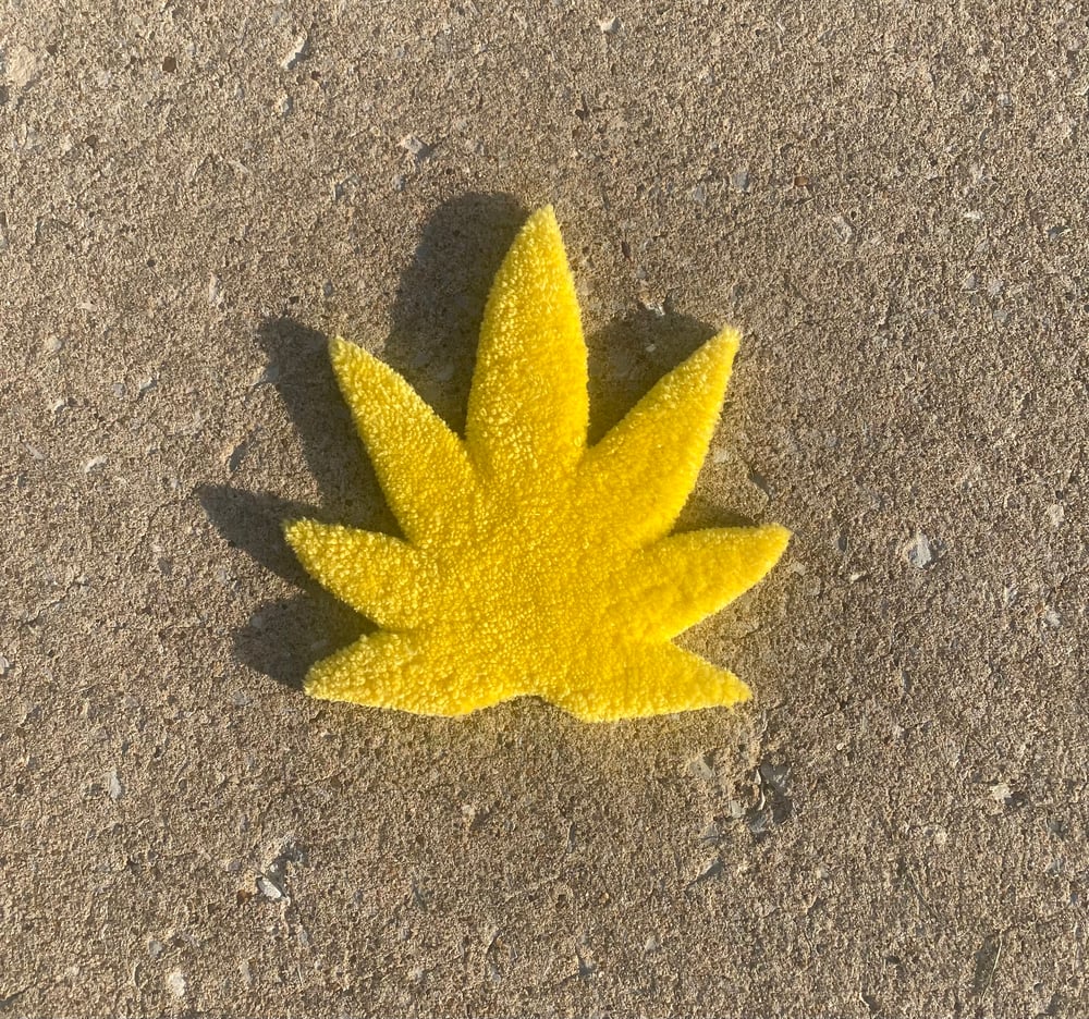 Image of Yellow Weed Leaf Decor