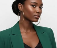 Image 2 of 18K Gold Plated Hoop Earrings 