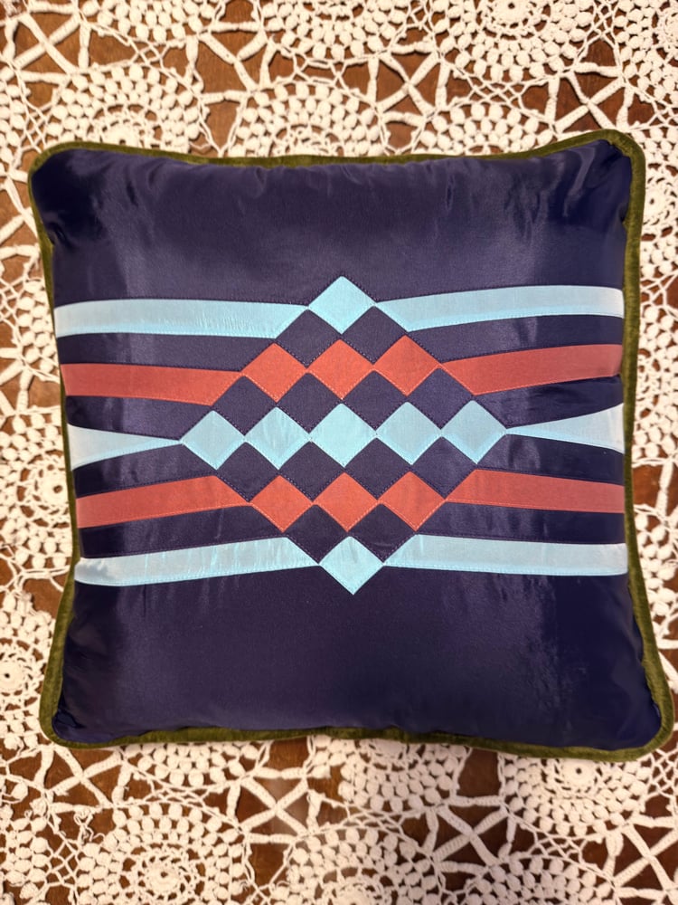 Osage Ribbonwork Pillow 18x18 Purple