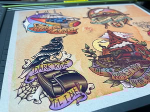 Image of Disney Inspired Traditional Tattoo Flash Sheet: D17 11x14