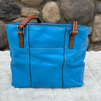 Image 2 of Dooney & Bourke Pebble Leather Small Lexington tote Blue