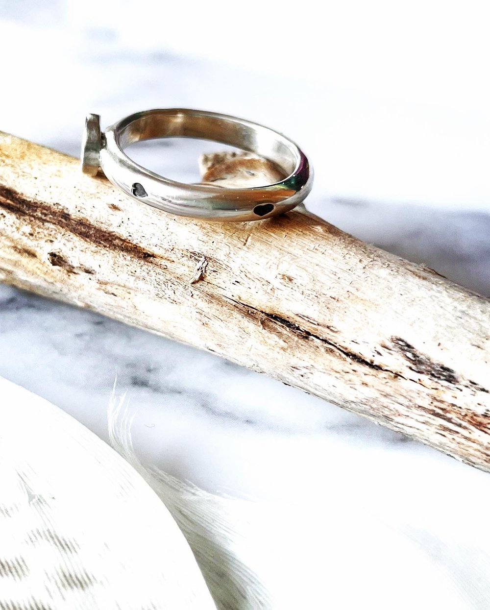 Handmade Sterling Silver Love Heart Stacking Ring 925