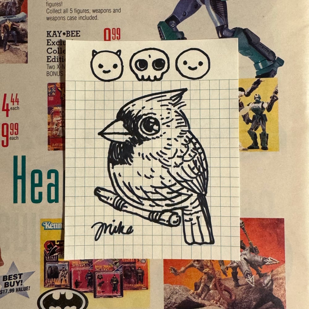 Image of Fat Bird Sharpie Sketch #275-284