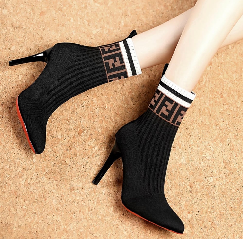 Image of Color-Block High Heel Boot