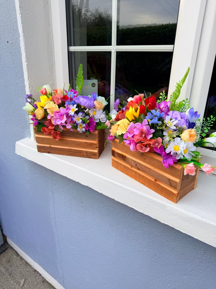 Image of 20cm Wooden Planter 