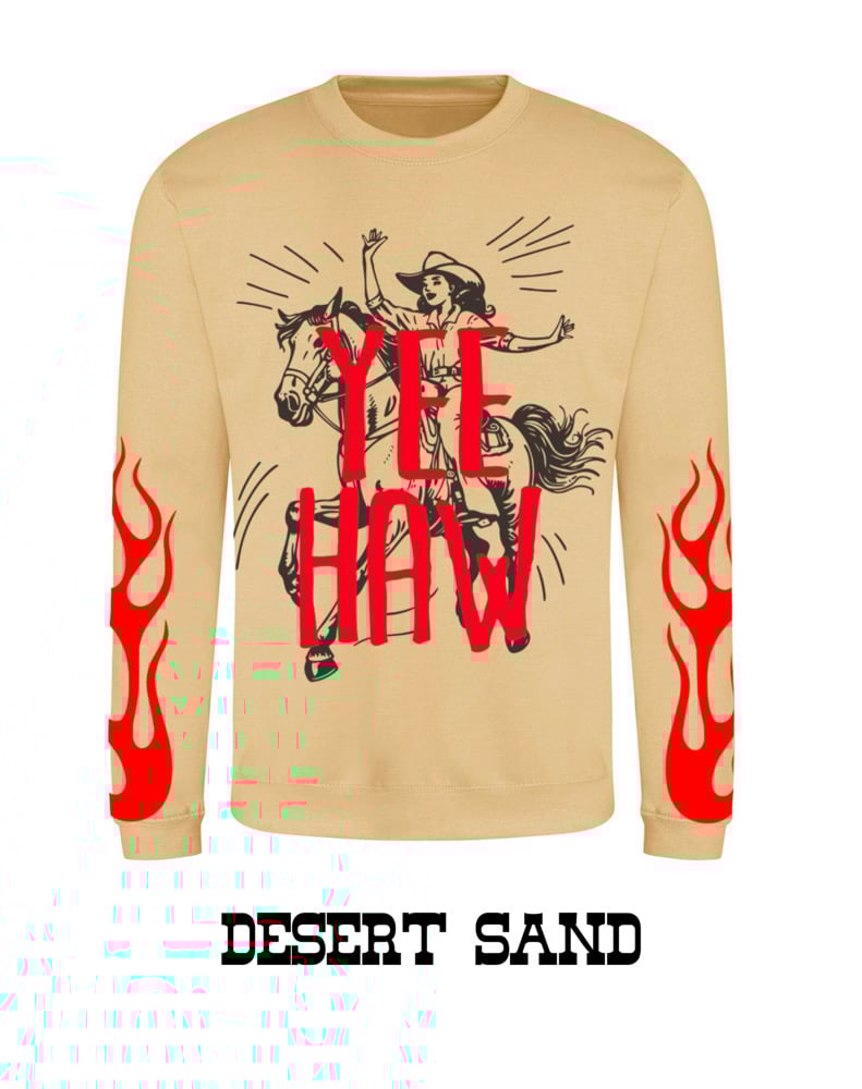 Image of Yeehaw up in flames sweater 