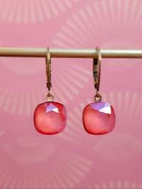 Image 1 of Boucles d'oreilles cristal corail