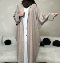 Image 1 of Beige Saudah Abaya