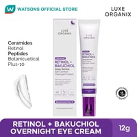 Image 1 of LUXE ORGANIX ADVANCED RETINOL + BUKUCHIOL DEEP WRINKLE EYE CONTOUR CREAM 12G
