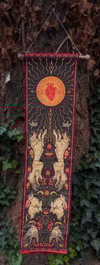 Image 2 of Love & Warmth Wall Scroll Woven Tapestry 