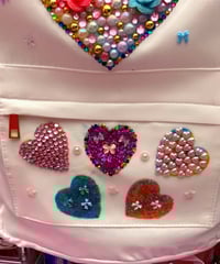 Image 3 of BLING HEART ROSE BACK PACK 