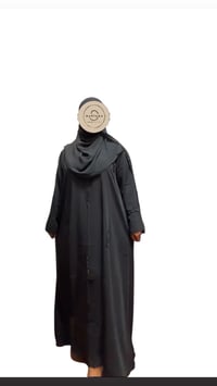 Image 1 of Black to black Rihana glitter closed abaya 