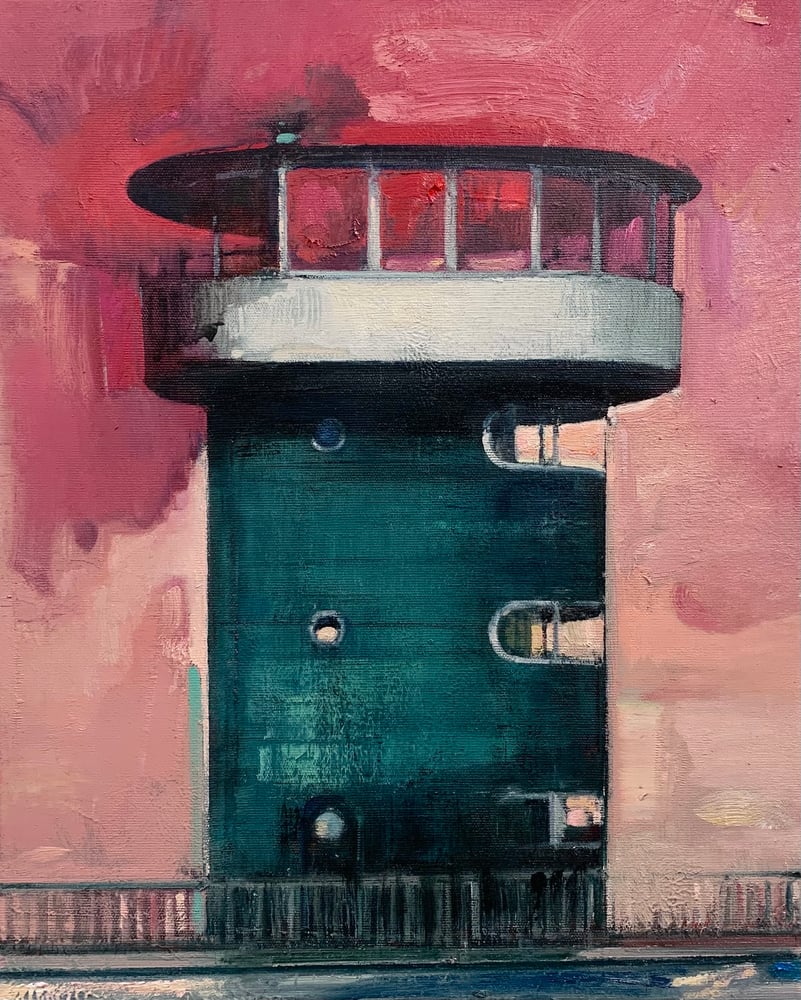 Image of Painting / maleri / "Christianshavn – Malerdrømme og tankestreger – Brotårnet"