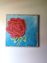 Image 3 of Large rose painting 