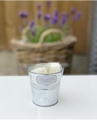 Image 1 of Silver Metal Bucket Filled With 4 Citronella Tealights ☆  copy