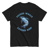 Image 3 of Unisex classic tee, Sacred Whale Sacred Reef Coastal Ocean Coral Reef Whale Tee