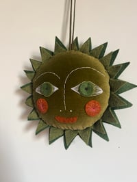 Image 2 of Olive Green Vintage Velvet Sun