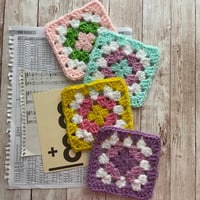 Image 1 of Crocheted Granny Square Coaster