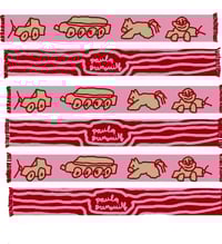 Image 2 of scarf rosa y rojo