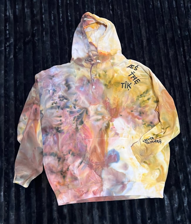 ICE DYED HEAVYWEIGHT HOODIE (Terra Cotta/Amber Waves/Shitake Mushroom)