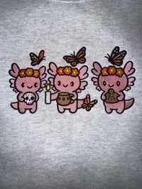 Image 3 of Axolotl de los Muertos- Dia de Los Muertos Embroidered Top
